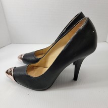 Delicious Women&#39;s Dress Heels Black  Size 10  Silver Accent Toes - $16.49