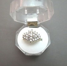 14K Diamond Cluster Ring 1CTW 5.84 Grams Size 7 Single Cut Yellow Gold NICE! - £402.13 GBP