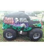 Monster Jam Grave Digger Plush 14&quot; Truck Toy Autographed 5 Signatures - £37.35 GBP