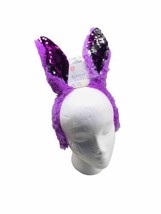 Bunny Ear Headband Bunny Ear Flip Sequin Sequin Inner Rabbit Ears/ Hair ... - £19.46 GBP