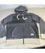 Lost Mischief Zip Up Hoodie in Gray Black Size Medium - $23.33