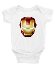 Iron Man Avengers Head Short or Long Sleeves Baby/Toddler Onesie Bodysui... - £17.57 GBP