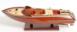 Model Motorboat Watercraft Traditional Antique Runabout Small Wood - $309.00
