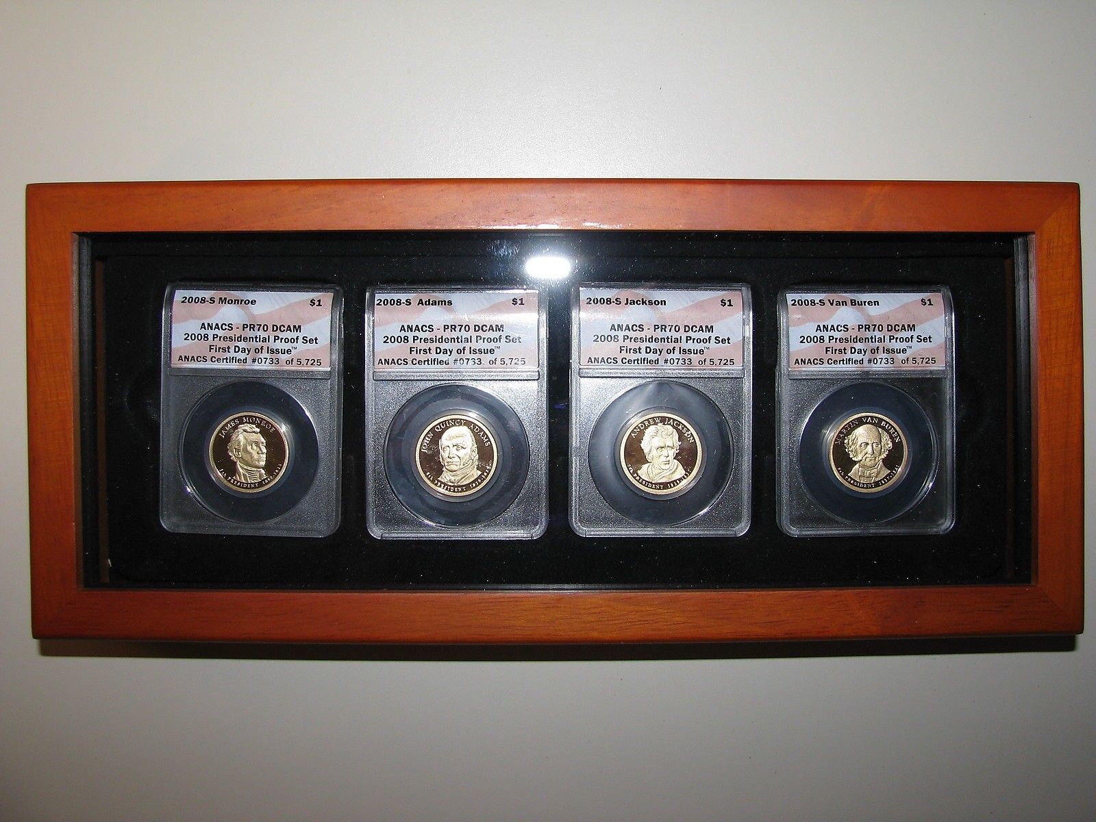 2008 PRESIDENTIAL PROOF SET ANACS PR70 DCAM FIRST DAY OF ISSUE SET 733 OF 5725 - $95.00