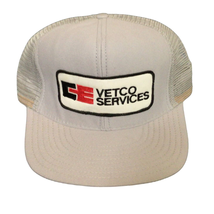 Vtg Vetco Services Snapback Hat Cap Trucker Patch Pipeline Adjustable Me... - £12.94 GBP