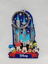 Disney Castle Mickey Minnie Donald Goofy Pluto Keychain - £7.77 GBP