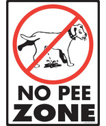 No Pee Zone Aluminum Dog Peeing Sign - 9&quot; x 12&quot; - $18.95