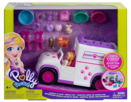 Mattel Polly Pocket Cuddle &#39;n&#39; Care - Mobile Veterinary Clinic Playset - £62.90 GBP