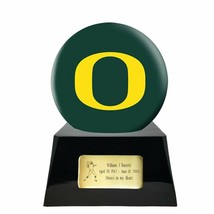 Large/Adult 200 Cubic Inch Oregon Ducks Metal Ball on Cremation Urn Base - £408.65 GBP