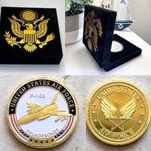 U S Air Force F-105 Thunderchief Challenge Coin With Special Velvet Case - £17.08 GBP
