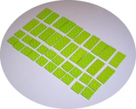40 Used LEGO 2 x 2 - 2 x 4 Lime Green Plates 3020 - 3022 - £7.95 GBP