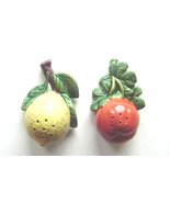 Vintage  Lemon and Tomato Salt and Pepper Shakers MCM 1950-60&#39;s - £15.16 GBP