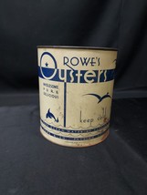 OLD Rowe&#39;s Oysters Brand Oyster Art Deco Tin Can Gallon New Haven Connec... - $3,712.14 MXN