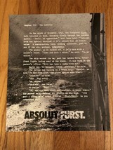 Absolut Furst Original Magazine Ad - £2.38 GBP