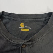 Carhartt K84 BLK Men's Black Cotton Pocket Short Sleeve Henley Shirt Sz 3XL Tall image 5