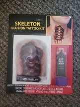 Skeleton Illusion Tattoo Kit Fun World Halloween Costume Makeup Kit Cosplay - £6.06 GBP