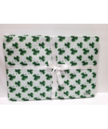 Colordrift St Patrick&#39;s Day Shamrock Green Fabric Placemats Set of 4 - £26.17 GBP