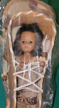 Native American Porcelain Doll w/ Cradle Board / Papoose, Beaded. New un... - $34.65