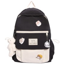 Girl College Student Backpack Cute Nylon Women School Bag Harajuku Lady Kawaii B - £33.54 GBP