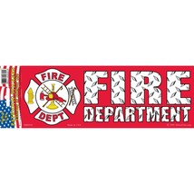 EagleEmblems BM0450 Sticker-FIRE DEPT. (3.5x10&#39;&#39;) - $152.22 MXN