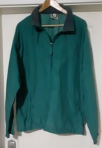 Vtg. LL Bean Men&#39;s XLT Full Zip Windbreaker Green Jacket Zippered Pocket... - $22.40