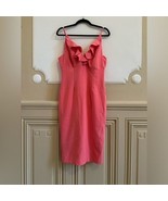 Bardot Midi Dress V Neck Ruffled Melon Sz 6/S Bridesmaid Wedding Party - $1,173.13 MXN