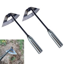 2Pcs Gardening Tools Hollow Hoe, All-Steel Hardened Hollow Hoe, Sharp Durable Ga - £22.72 GBP