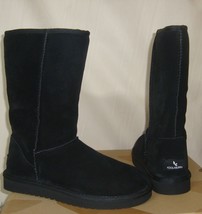 KOOLABURRA By UGG Classic Tall Black Suede Fur Lined Boots Size 7 NEW 10... - £55.22 GBP