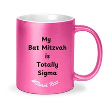 Gen alpha bat mitzvah metallic mug, totally sigma rizz - $28.70 CAD