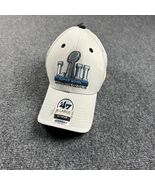 Super Bowl 2018 Cap Mens OSFA LII White Baseball Hat &#39;47 100% Cotton - $26.45 CAD