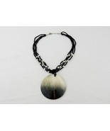 Vintage Costume Jewelry, Statement Necklace, Black Beaded Chain, Mother ... - $17.41 CAD