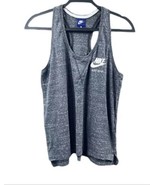 NIKE Women Active Tank Top Large Racerback Sleeveless Gray Athletic Shir... - $16.02