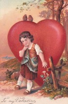 To My Valentine Large Heart 1907 Bethel CT Stepney Depot Postcard E17 - $7.99