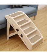 Foldable Light Weight Pet Stairs Dog Cat Up To 100 Pounds 4 Steps W/Rubber Feet