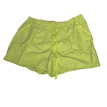 Cato Shorts Womens 22 24 Linen Pockets Green Drawstring Elastic Waist Po... - $15.00