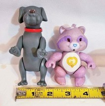 1980s VTG kenner poseable figurine Pound puppy + care bear Bright Heart ... - $39.50