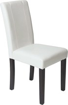 Roundhill Furniture Urban Style Solid Wood Leatherette Padded, White, Set of 2 - $103.99