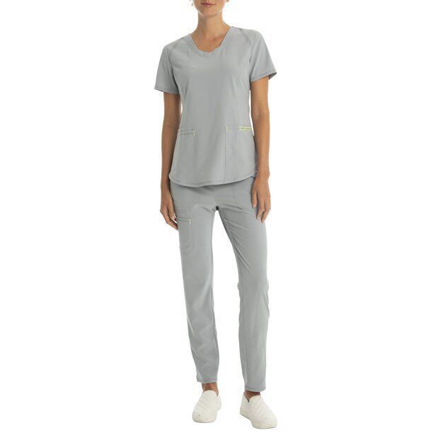 Scrubstar Women's Active Stretch Fabric V-Neck Scrub Top Ash Grey XS/XCH Item image 6