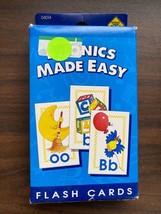 School Zone PHONICS MADE EASY- FLASH CARDS large set (55 Cards) 1989 - £11.61 GBP