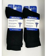 ( LOT 2 ) Diabetic Therapeutic Socks Men&#39;s Socks size 10-13 BLACK TOTAL ... - $314.26 MXN