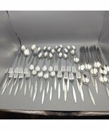 MCM Flatware 1881 Rogers Oneida Ltd FANTASY Brushed Stainless 59 Pieces - $1,128.81 MXN