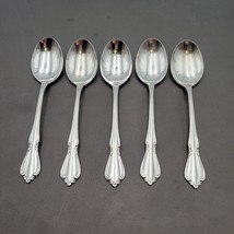 Oneida Oneidacraft Deluxe CHATEAU Stainless Flatware 5 OVAL SOUP SPOONS - £14.66 GBP