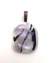 Burst of Spring Fused Dichroic Glass Pendant - £19.98 GBP