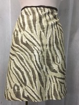 Ann Taylor Loft Women&#39;s Skirt Brown Beige Animal Print A-Line Skirt Size 12 - $12.38
