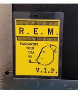R.E.M. REM - MICHAEL STIPE - ORIGINAL 1986 CONCERT TOUR LAMINATE BACKSTA... - $20.00