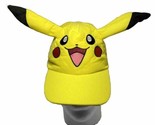 Yellow Pikachu Elastic Stretch Back  Hat Pokemon Cosplay Ball Cap Ears EUC - £7.96 GBP