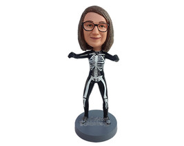 Custom Bobblehead Halloween skeleton costume female body coming back from the gr - £71.14 GBP