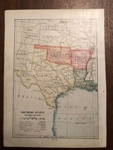 Vintage Color Us Southern States Texas Print Plate 6.5&quot; X 9&quot; Unframed - £11.39 GBP