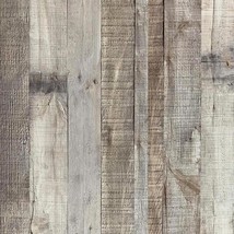 Grey Wood Wallpaper 17.7&quot; X 394 &quot;Distressed Wood Contact Paper Peel And ... - $32.97