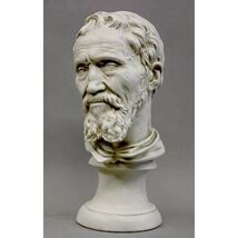 Michelangelo bust 18" Sculpture Replica Reproduction - $167.31